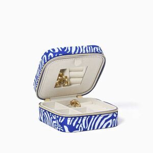 NWOT Lilly Pulitzer Travel Jewelry Box Martinique Blue Zee Bebe